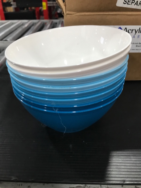 Photo 2 of [Set of 8] Unbreakable Cereal Bowls, 32 Ounces Microwave and Dishwasher Safe BPA Free Salad Bowls, Stackable for Serving Soup, Oatmeal, Pasta, Noodle - 8 Colors