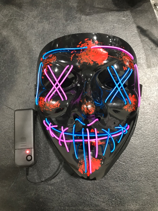 Photo 2 of 2 Halloween LED Mask Light up Scary Mask with 3 Lighting Modes