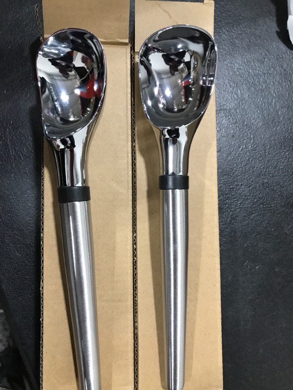 Photo 2 of 2- Professional Solid Alloy Ice Cream Scoop with Thickening Handle