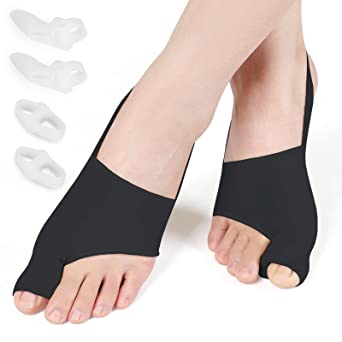 Photo 1 of (2) Bunion Corrector for Women and Men, Effective Orthopedic Bunion Corrector with Big Toe Separator Pain Relief, Day Night Support Bunion Splint Bunion Relief for Bunions (Black)