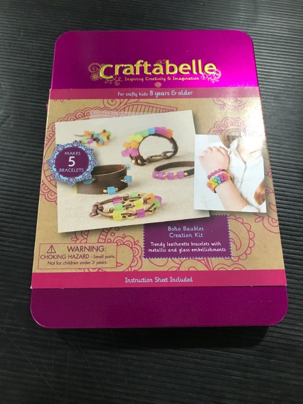 Photo 2 of Craftabelle – Boho Baubles Creation Kit – Bracelet Making Kit – 101pc Jewelry Set with Beads – DIY Jewelry Kits for Kids Aged 8 Years +
