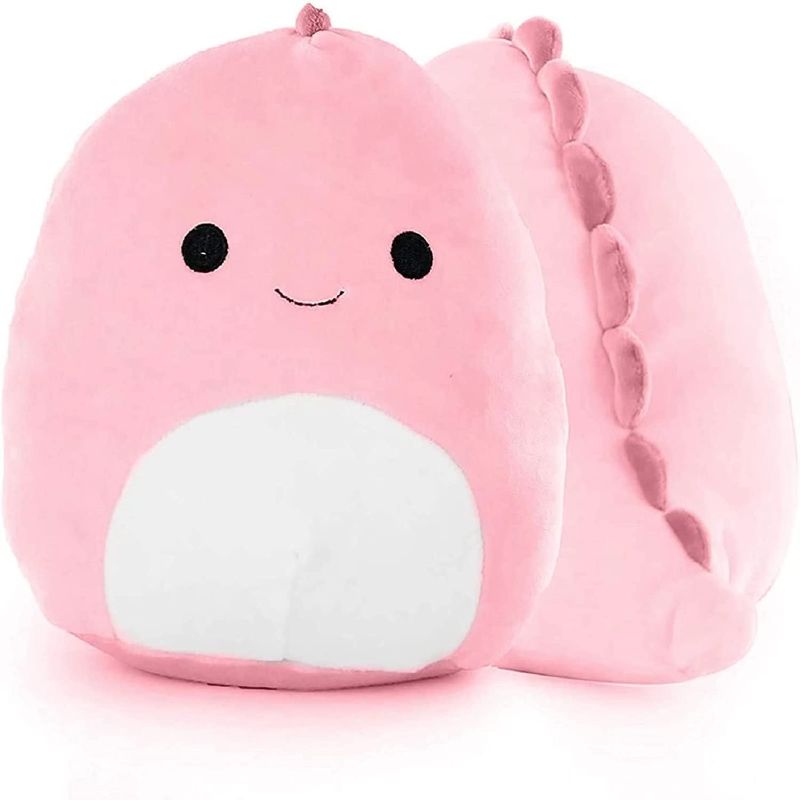 Photo 1 of 12 Inch Cute Dinosaur Plush Toy, Dinosaur Stuffed Animal Doll, Squishy Stretchy Dinosaur Pillow, Gift for Kids Toddlers(Pink)
