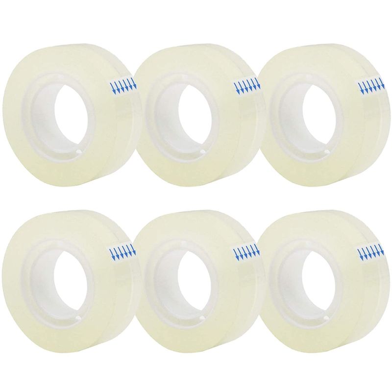 Photo 1 of Help me decide on this product: 6 Rolls Transparent Tape Refills, Clear Tape, All-Purpose Transparent Glossy Tape for Office, Home, School https://a.co/d/42CD8jo