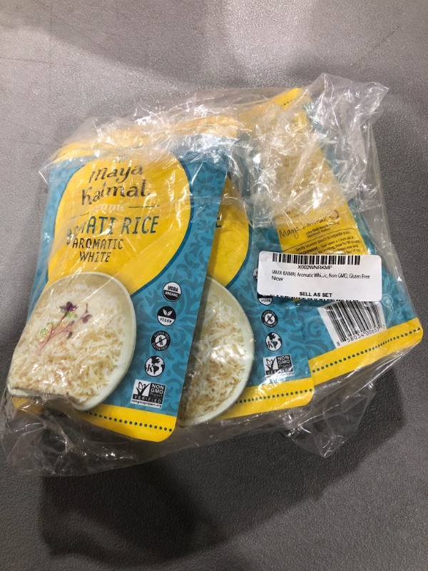 Photo 2 of  MAYA KAIMAL Aromatic White Basmati Rice | 8.5oz (PACK of 3) | Microwaveable, Ready to Eat, Fully Cooked | Vegan, Certified Organic, Non-GMO, Gluten Free BEST BY MAY.11.23