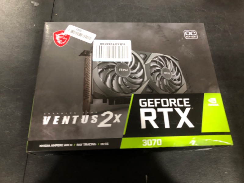 Photo 3 of MSI Gaming GeForce RTX 3070 LHR 8GB GDRR6 256-Bit HDMI/DP Nvlink Torx Fan 2 Ampere Architecture OC Graphics Card (Ventus 2X)