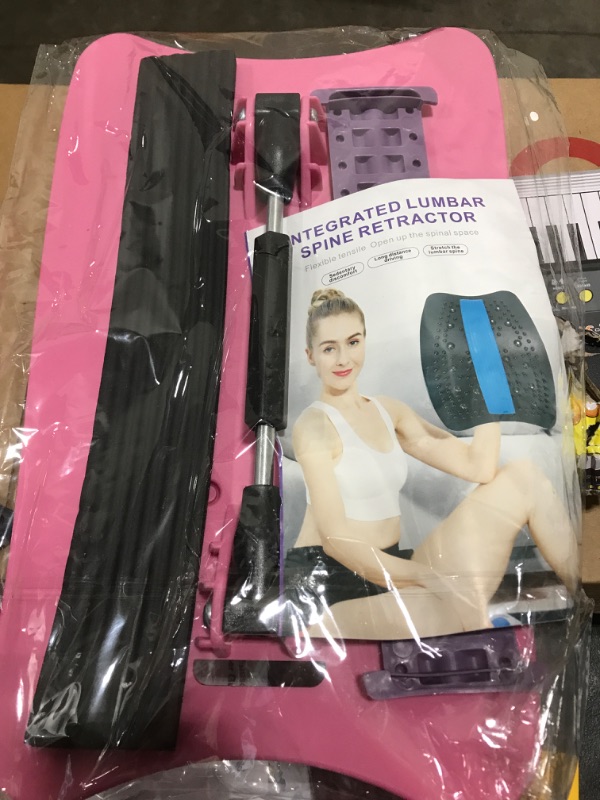 Photo 1 of Ougist Back Cracker Back Stretcher Fully Adjustable Back Popper, Back Cracking Device for Relieving Herniated Disc, Sciatica, Scoliosis (Pink)