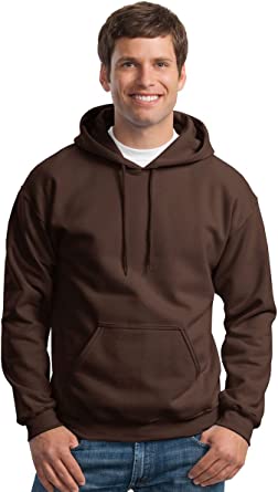 Photo 1 of Gildan Heavyweight Blend Hooded Sweatshirt in Dark Chocolate Size M