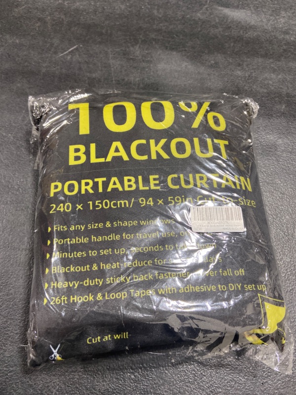 Photo 2 of 100% Blackout Blinds, Portable Blackout Curtains 94" x 59", Cut to Any Size or Shape, Blackout Shades Easy to Stick On, Ideal for Temporary Blackout Shades for Baby Nursery, Bedroom, Travel