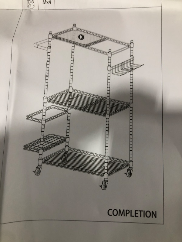 Photo 1 of 3 TIER SHELVES RACK BLACK 