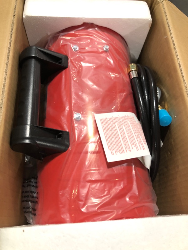 Photo 1 of HEXAGO 60,000 BTU Adjustable Portable Liquid Propane Gas Forced Air Heater, Height Adjustable, CSA Listed, Red, Heating up to 1,500 sqft