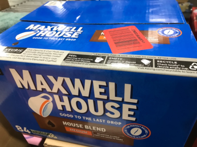 Photo 2 of Maxwell House House Blend Medium Roast K-Cup® Coffee Pods (84 ct Box) House Blend 84 Count (Pack of 1) exp 08-06-23