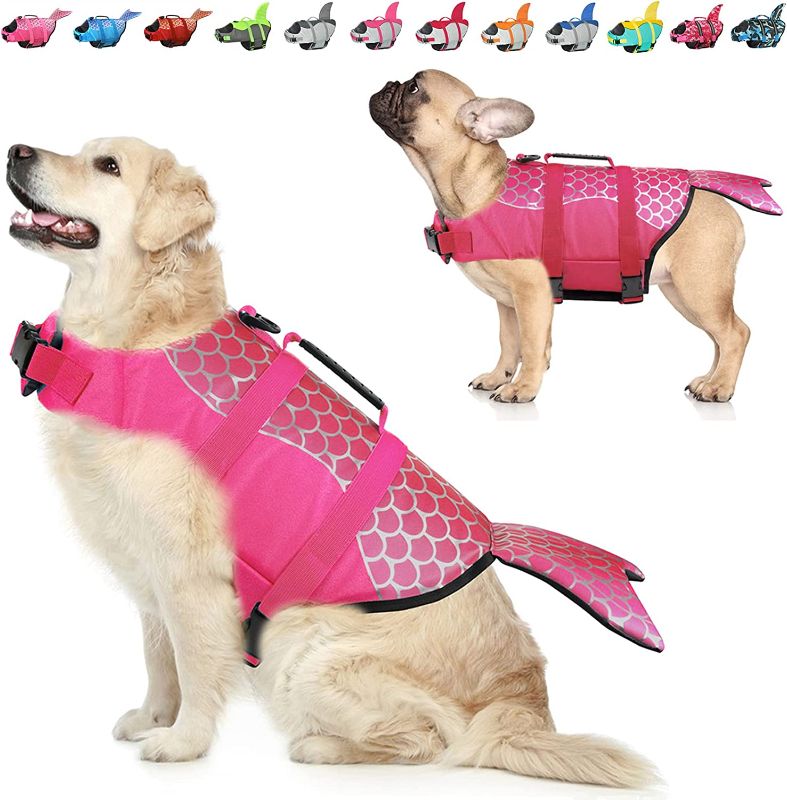 Photo 1 of  Dog Life Jacket Shark Mermaid --- SIZE L Chest Girth 19.7-28.3"