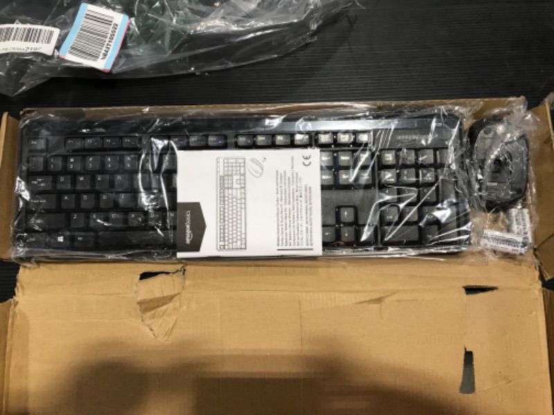 Photo 2 of Amazon Basics Wireless Computer Keyboard and Mouse Combo - Quiet and Compact - US Layout (QWERTY)