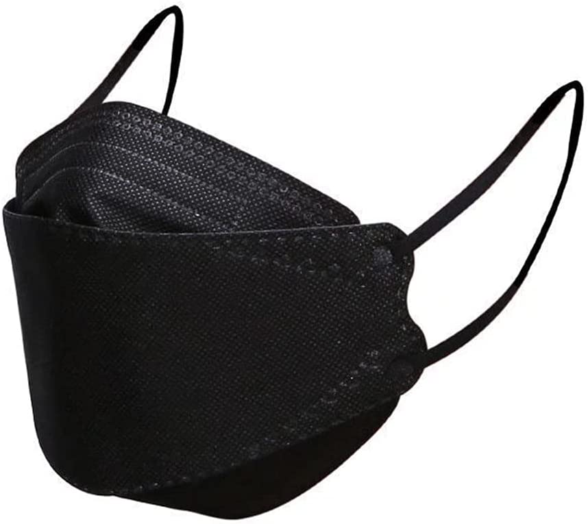 Photo 1 of [2 Bags] Rmaytiked 50Pcs 4-Ply KF94 Black Face Masks Breathable 3D Mouth Shields Filter
