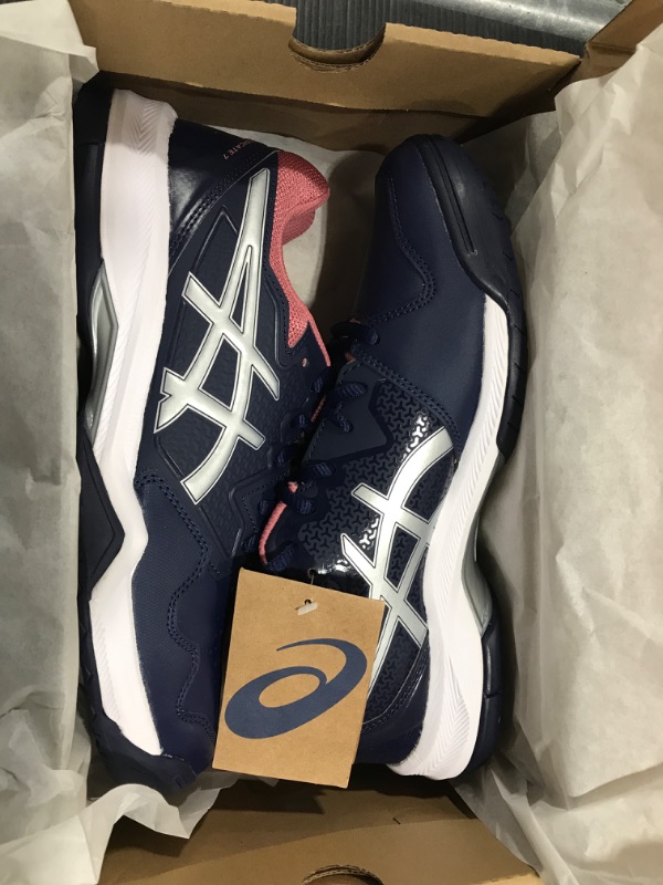 Photo 2 of [Size 8.5] ASICS Women's Gel-Dedicate 7 Tennis Shoes-Peacoat/Pure Silver