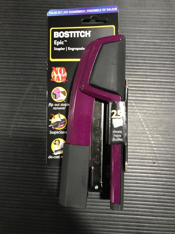 Photo 2 of Bostitch Office B777R-MAG Epic All Metal 3 in 1 Stapler with Integrated Remover & Staple Storage, (B777-MAG), Magenta