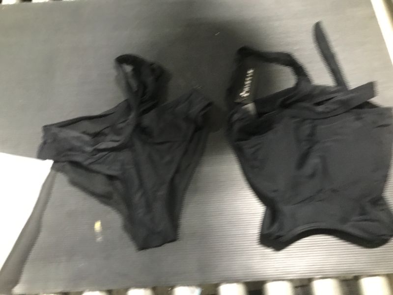 Photo 1 of 2 piece womens swimsuit--- color black--- small