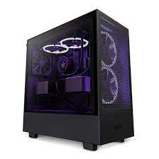 Photo 1 of NZXT - H5 Flow ATX Mid-Tower Case - Black
