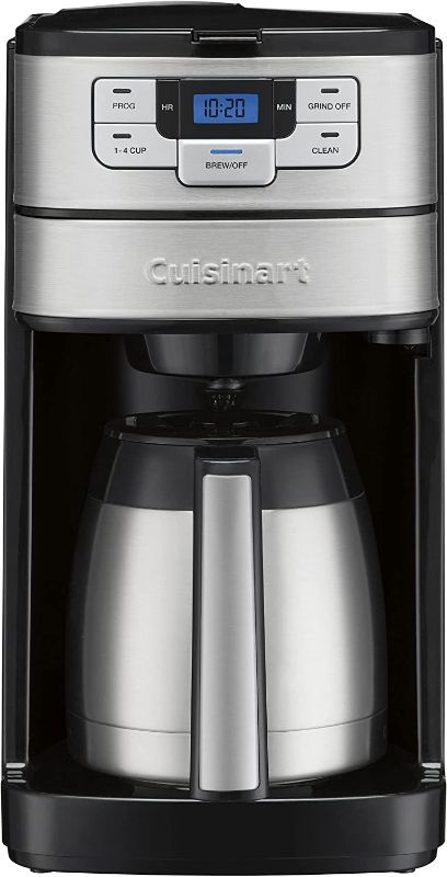 Photo 1 of 10 Cup Coffee Maker with Grinder by Cuisinart, Automatic Grind & Brew, Black/Silver, DGB-450
