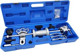 Photo 2 of 17pcs 9 Way Steel Slide Hammer Set Axle Bearing Dent Hub Gear Puller Kit Blue
