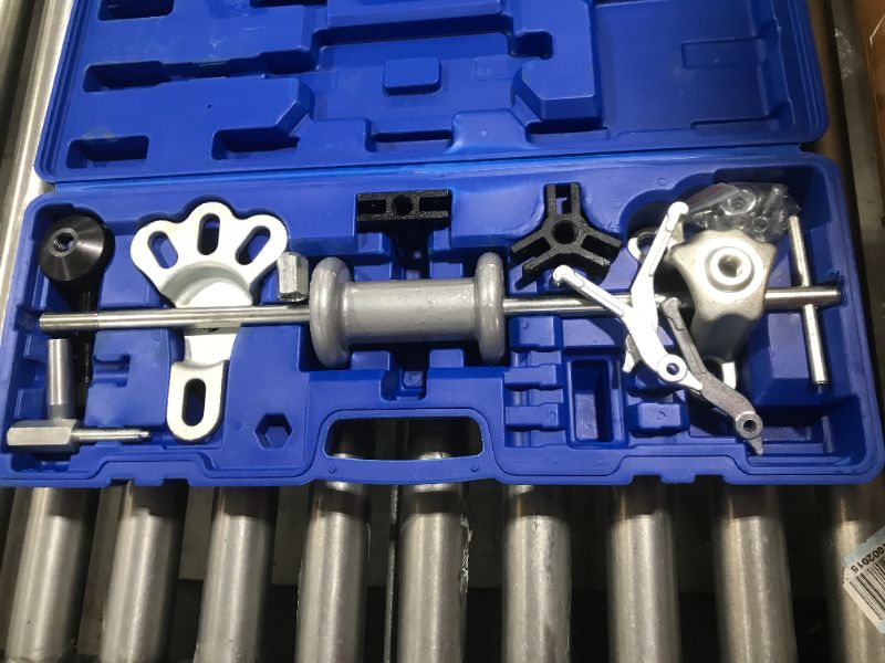 Photo 1 of 17pcs 9 Way Steel Slide Hammer Set Axle Bearing Dent Hub Gear Puller Kit Blue
