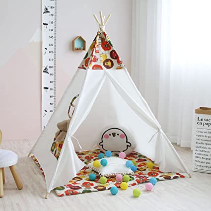 Photo 1 of YYDeek Indoor Children Play Tents for Toddlers 3-6 Years Old, Play Tents with Wooden Frame for Boys and Girls, Princess Teepee Tents for Kids (Color Lion)