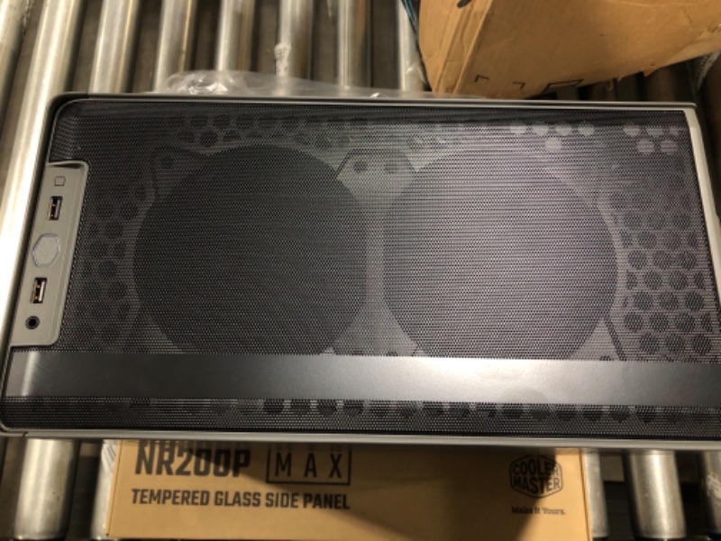 Photo 1 of Cooler Master NR200P MAX SFF Small Form Factor Mini-ITX Case with Custom 280mm AIO, 850W SFX Gold PSU, Triple-slot GPU, Premium PCIe Gen4 Riser, Tempered Glass or Vented Panel Option Black/Grey NR200P MAX