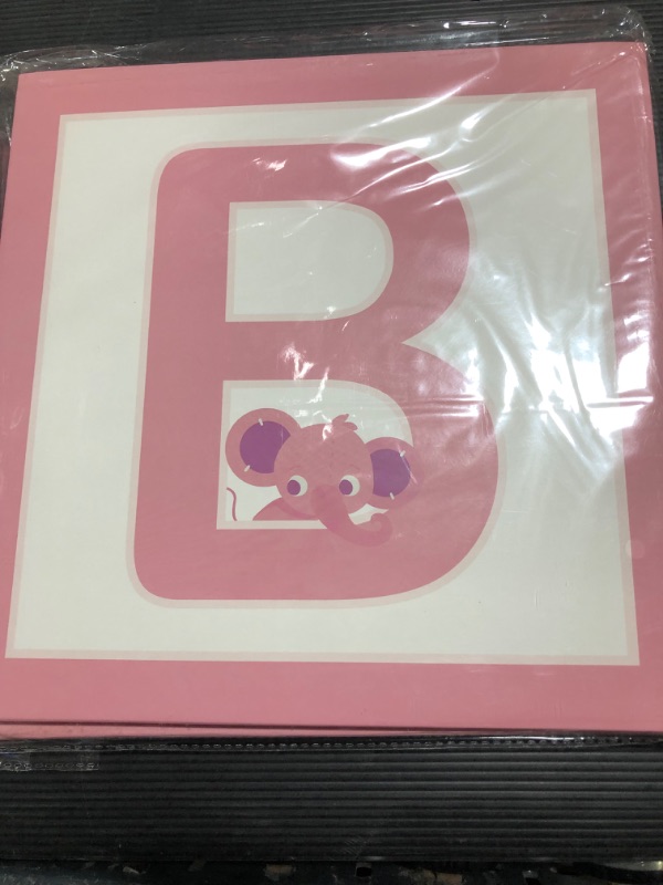 Photo 1 of 4pcs Pink Baby Boxes with Letters for Baby Showers, Elephant Baby Shower Blocks Decoration for Girls, Reusable Cute Balloon Box Decor for Babyshower Birthday Birthday Party