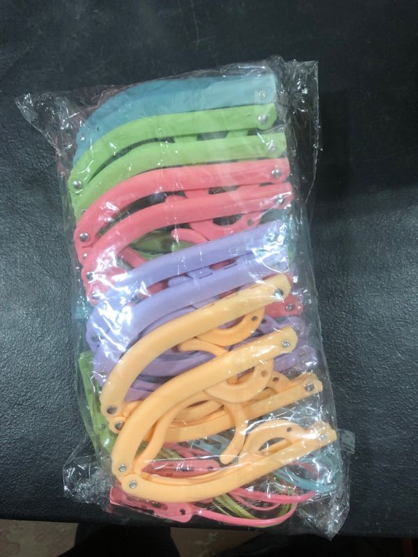 Photo 1 of 20 Pcs Travel Hangers with Clips- Portable Folding Clothes Hangers Travel Accessories Foldable Clothes Drying Rack for Travel