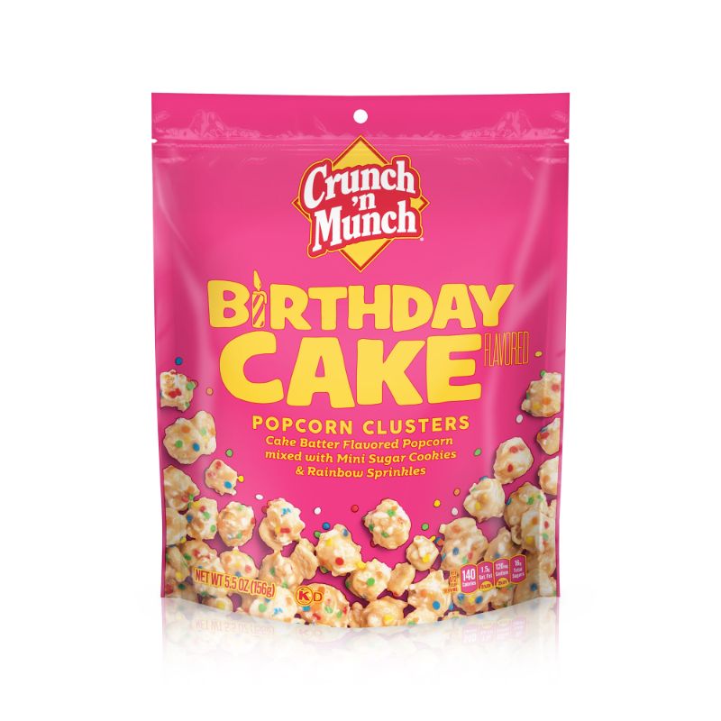 Photo 1 of CRUNCH 'N MUNCH Birthday Cake Flavored Popcorn Clusters, 5.5 Oz. 3 pack best by nov2022