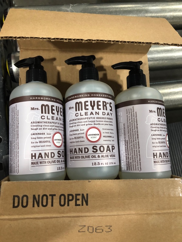 Photo 1 of 3 OF THE Mrs. Meyer's Hand Soap, Made with Essential Oils, Biodegradable Formula, Lavender, 12.5 fl. oz
