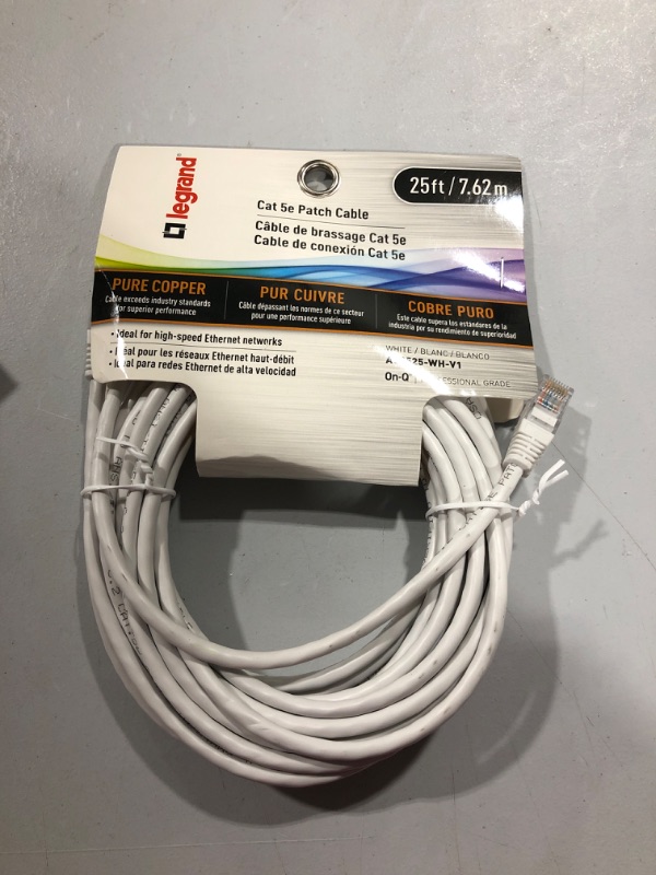 Photo 2 of On-Q 25 ft Cat 5e Patch Cable, White