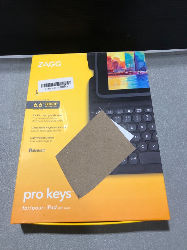 Photo 5 of ZAGG Pro Keys Detachable Case and Wireless Keyboard for Apple iPad Pro 10.2", Multi-Device Bluetooth Pairing, Backlit Laptop-Style Keys, Apple Pencil Holder, 6.6ft Drop Protection, Lightweight Design