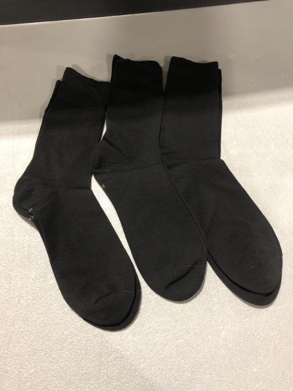 Photo 1 of 3 PAIRS OF MENS BLACK DRESS SOCKS - SIZE XL 