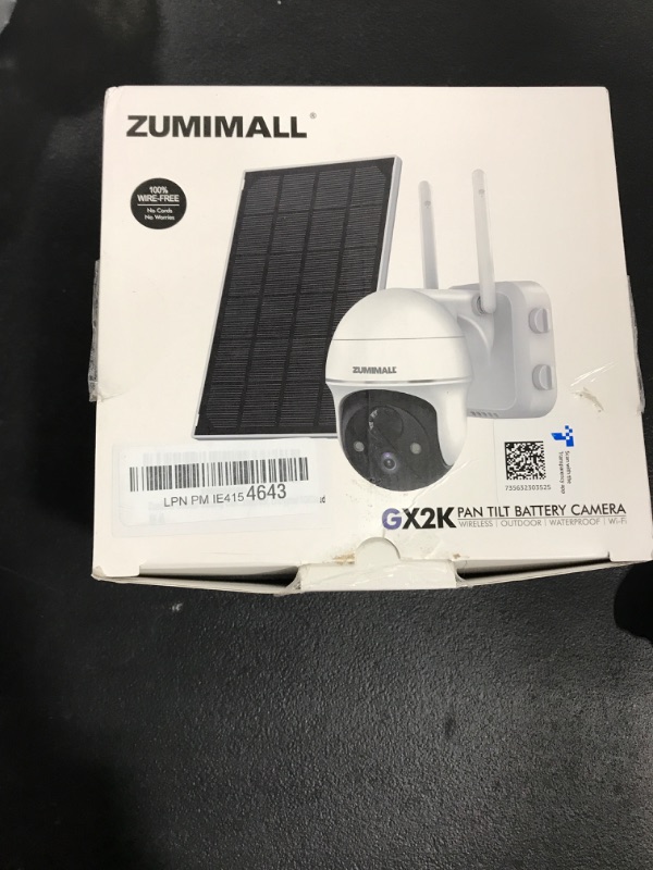 Photo 2 of Security Cameras Wireless Outdoor, 2K ZUMIMALL 360° PTZ Outdoor Camera Wireless, Solar Security Cameras for Home, Spotlight & Siren/2.4G WiFi/3MP Color Night vision/2-Way Talk /PIR Detection/SD/Cloud with solar panel