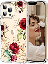 Photo 1 of Elubbikok Designed for iPhone 13 Pro Max Case,Clear Floral Soft & Flexible TPU Shockproof Protective Cover for Women Girls,Not Yellowing Military Grade Drop Protection Slim Thin case (Red Rose) https://a.co/d/dm7dVg5