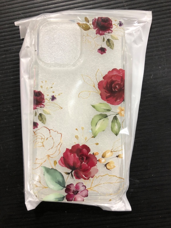 Photo 2 of Elubbikok Designed for iPhone 13 Pro Max Case,Clear Floral Soft & Flexible TPU Shockproof Protective Cover for Women Girls,Not Yellowing Military Grade Drop Protection Slim Thin case (Red Rose) https://a.co/d/dm7dVg5