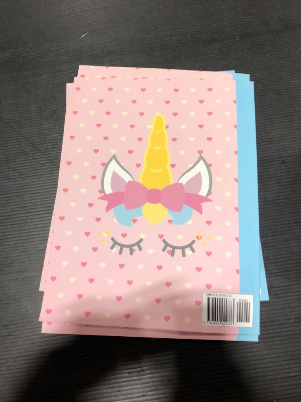 Photo 2 of 4 PACK OF Primary composition notebook grades k-2: Primary Composition Notebook with picture space top half blank Handwriting Practice Paper Primary Composition Notebook for girls 100 Pages Unicorn