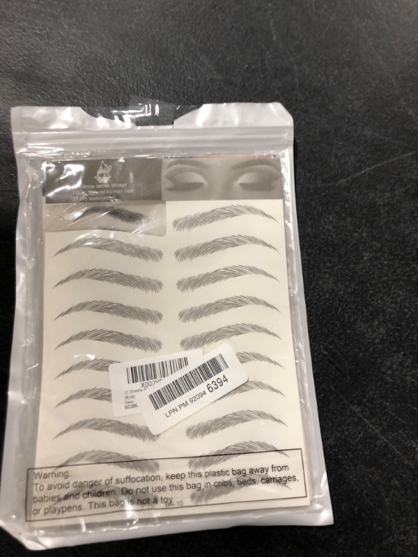 Photo 2 of 12 Sheets 4D Hair-Like Eyebrow Stickers Waterproof Eyebrow Transfers Stickers Peel Grooming Shaping Fake Eyebrow Sticker for Women and Girls (Vivid Style)