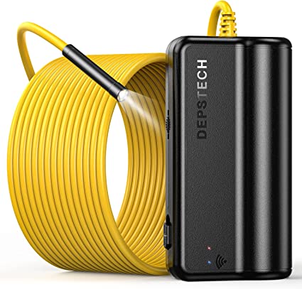 Photo 1 of DEPSTECH WiFi Borescope, 5.0MP HD Wireless Endoscope, Semi-Rigid, 16 inch Focal Distance, Snake Inspection Camera with 2200mAh Battery for iOS & Android Smart Phone