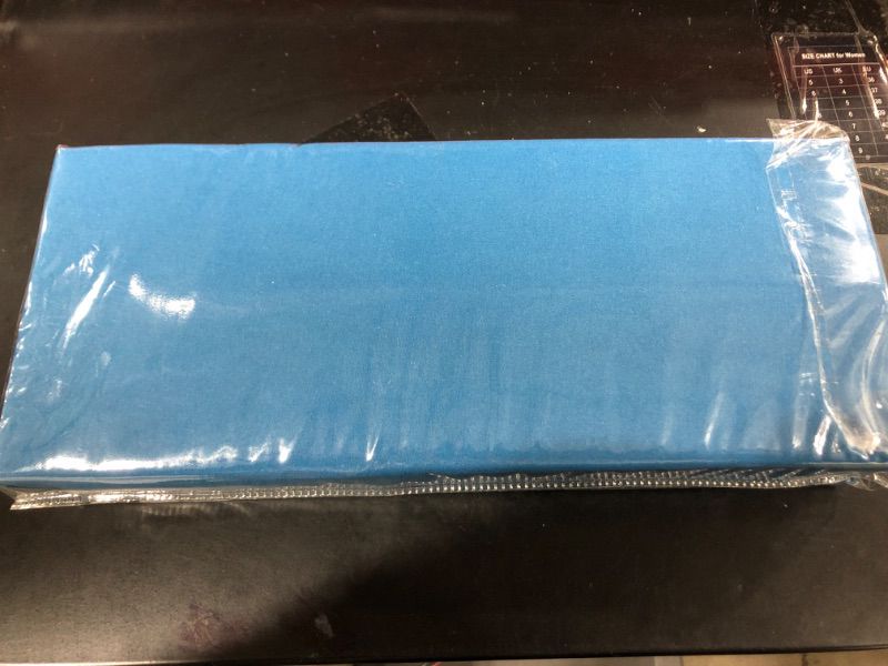 Photo 2 of ENDLESS WARMTH High Weight Microfiber Bed Sheet Set Solid Color Fitted Sheet Flat Sheet and Pillowcase Ultra Soft Bedding Set(Twin Size,Blue)