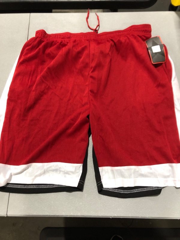 Photo 1 of 4 PAIRS OF MENS BASKETBALL SHORTS -  VARIETY OF COLORS - SIZE - XXL 