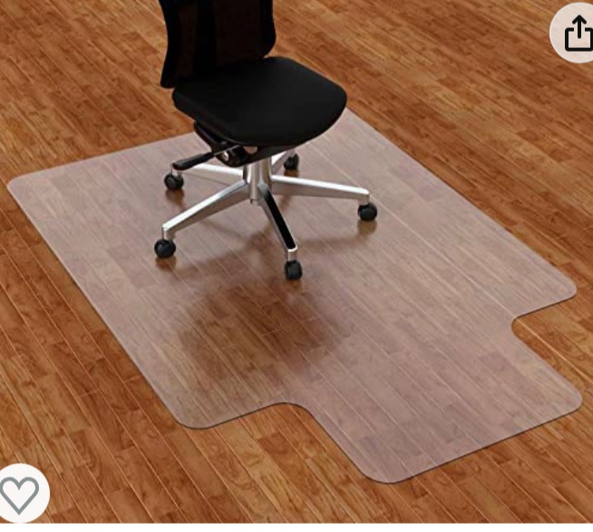 Photo 1 of Amyracel Office Chair Mat for Hardwood Floor, 36” x 48” Office Mats for Rolling Chairs, Easy Glide for Chairs