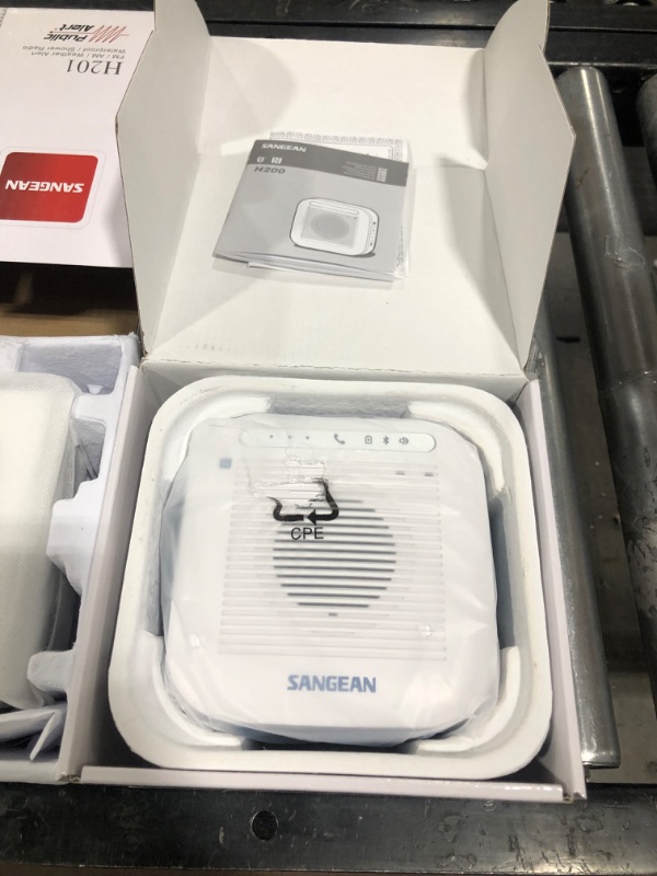 Photo 3 of Sangean H201P Portable Waterproof Bluetooth Speaker and Waterproof/Shower Radio, White Radio + Speaker Single