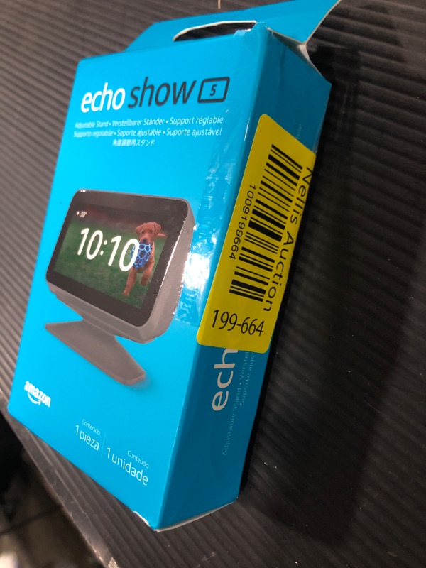 Photo 1 of Amazon - Echo Show 5 (2nd Gen) with Accessory Stand - Charcoal
