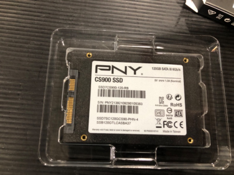 Photo 4 of PNY CS900 120GB 3D NAND 2.5" SATA III Internal Solid State Drive (SSD) - (SSD7CS900-120-RB) Sata 2.5 120GB