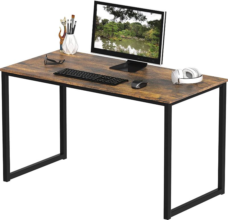 Photo 1 of SHW Home Office 40-Inch Computer Desk, Rustic Brown
