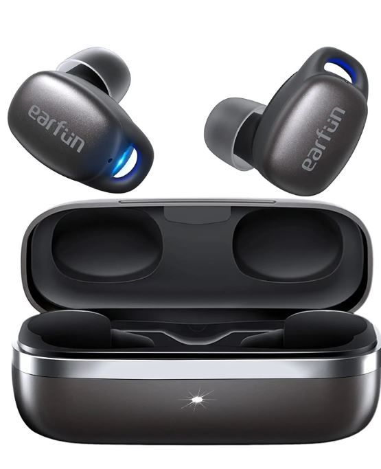 Photo 1 of Wireless Earbuds, EarFun® Free Pro 2 Hybrid Active Noise Cancelling Earbuds, Bluetooth 5.2 Earbuds with 6 Mics, Stereo Sound Deep Bass in-Ear Headphones, Ambient Mode Earphones, Wireless Charging, 30H