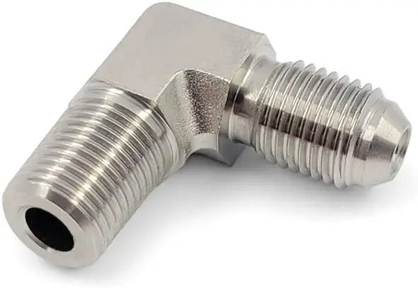 Photo 1 of 1/8 Npt to 3AN Fitting - 90 Degree Female Adapter (Steel) - K-MOTOR