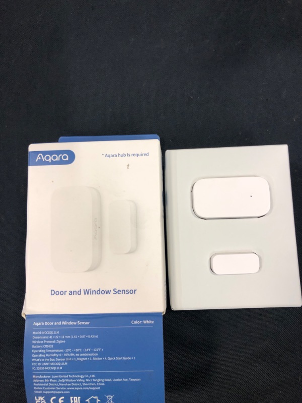 Photo 1 of Aqara Door and Window Sensor, REQUIRES AQARA HUB, Zigbee Connection, Wireless Mini Contact Sensor for Alarm System and Smart Home Automation, Compatible with Apple HomeKit, Alexa, Works With IFTTT